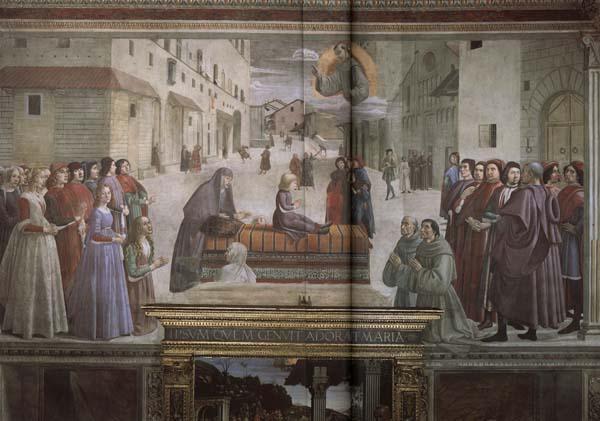 Domenicho Ghirlandaio Erweckung eines Knaben oil painting image